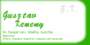 gusztav kemeny business card
